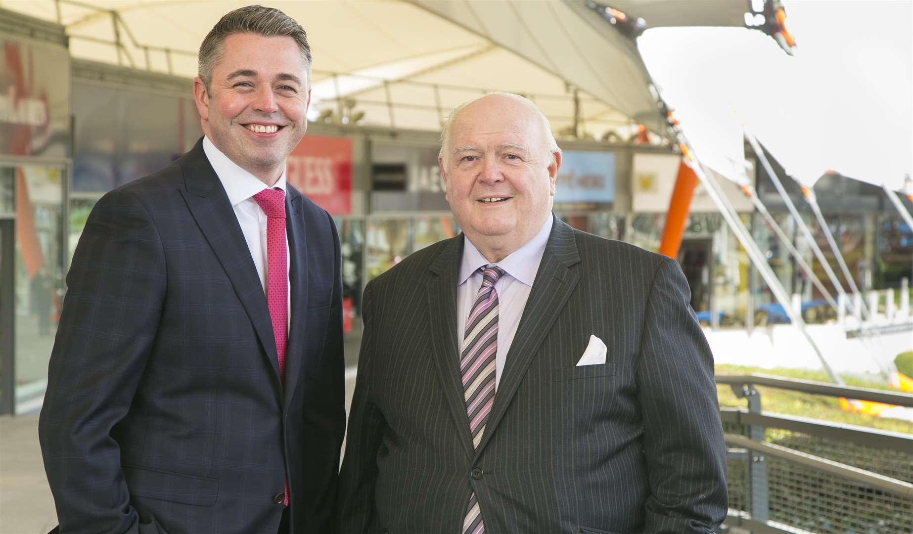 Peter Corr and Cllr Gerry Clarkson at the Designer Outlet