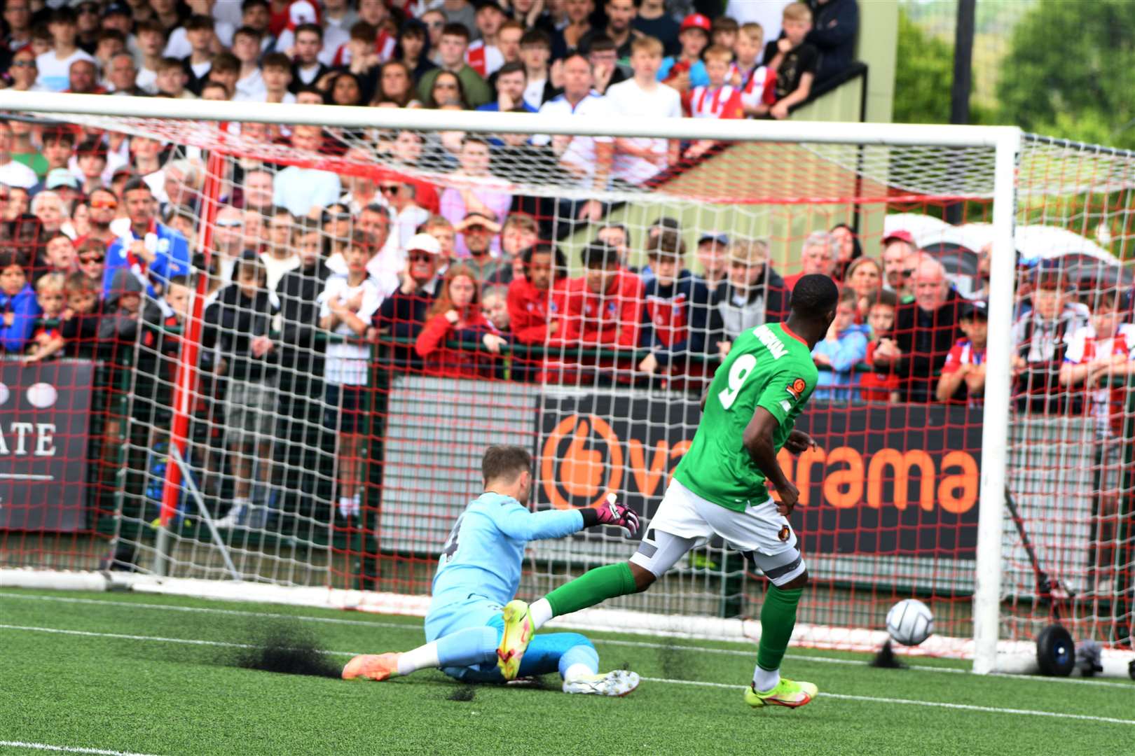 Rakish Bingham puts Ebbsfleet ahead at Dorking on Saturday. Picture: Barry Goodwin