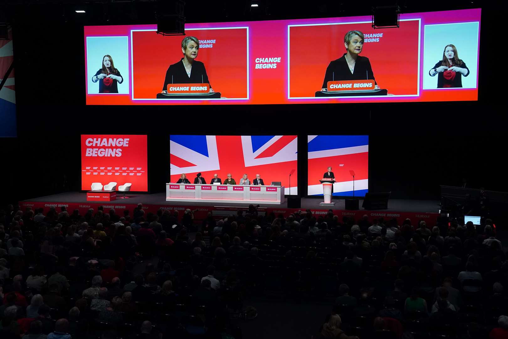 Yvette Cooper said the Government would not let disorder and violence silence a serious debate on immigration (Peter Byrne/PA)