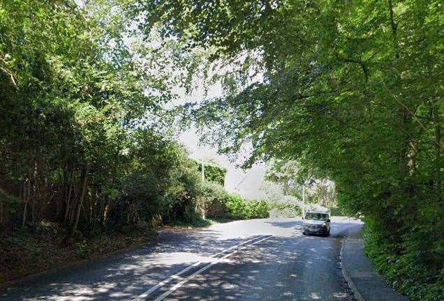 The three-vehicle crash happened in Tonbridge Road, near Letterbox Lane, Sevenoaks. Picture: Google