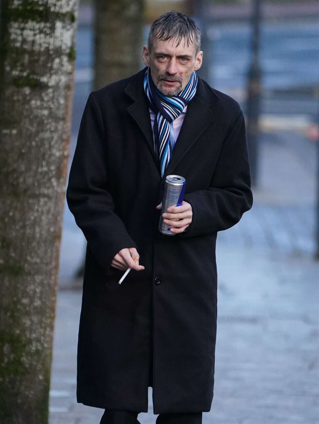 Andrew Kelly pictured outside the High Court in Glasgow during the trial (PA)