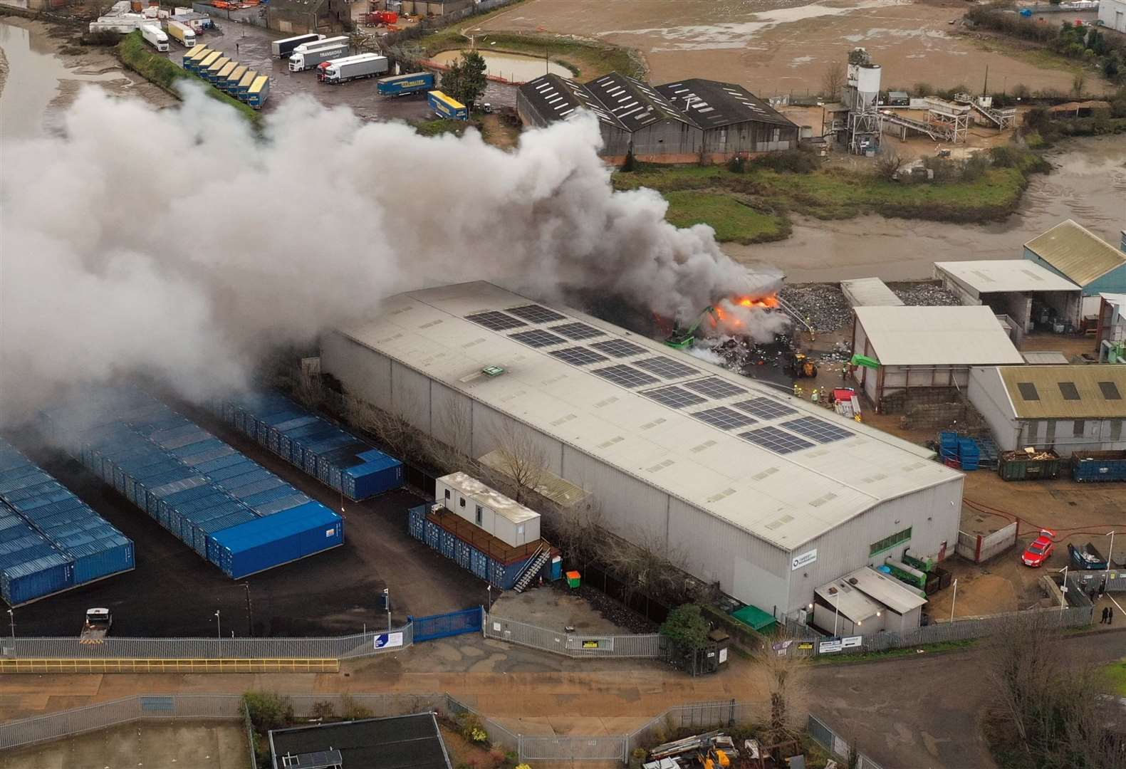 Firefighters Battle Blaze At Milton Regis Recycling Centre In Gas Road ...