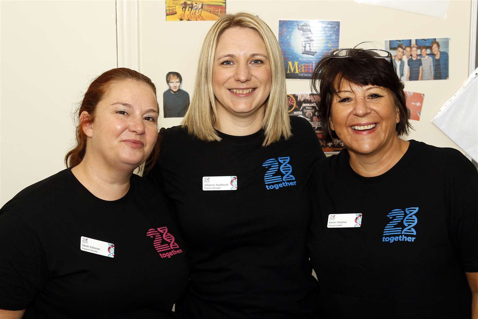 Sarah Zabinski, Johanna Aiyathurai and Karen Heather from the charity