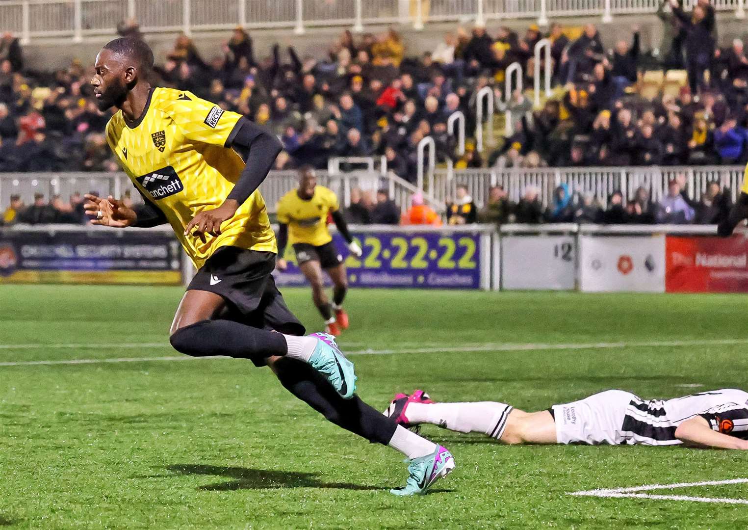 Maidstone strike Mo Faal makes it 1-1. Picture: Helen Cooper