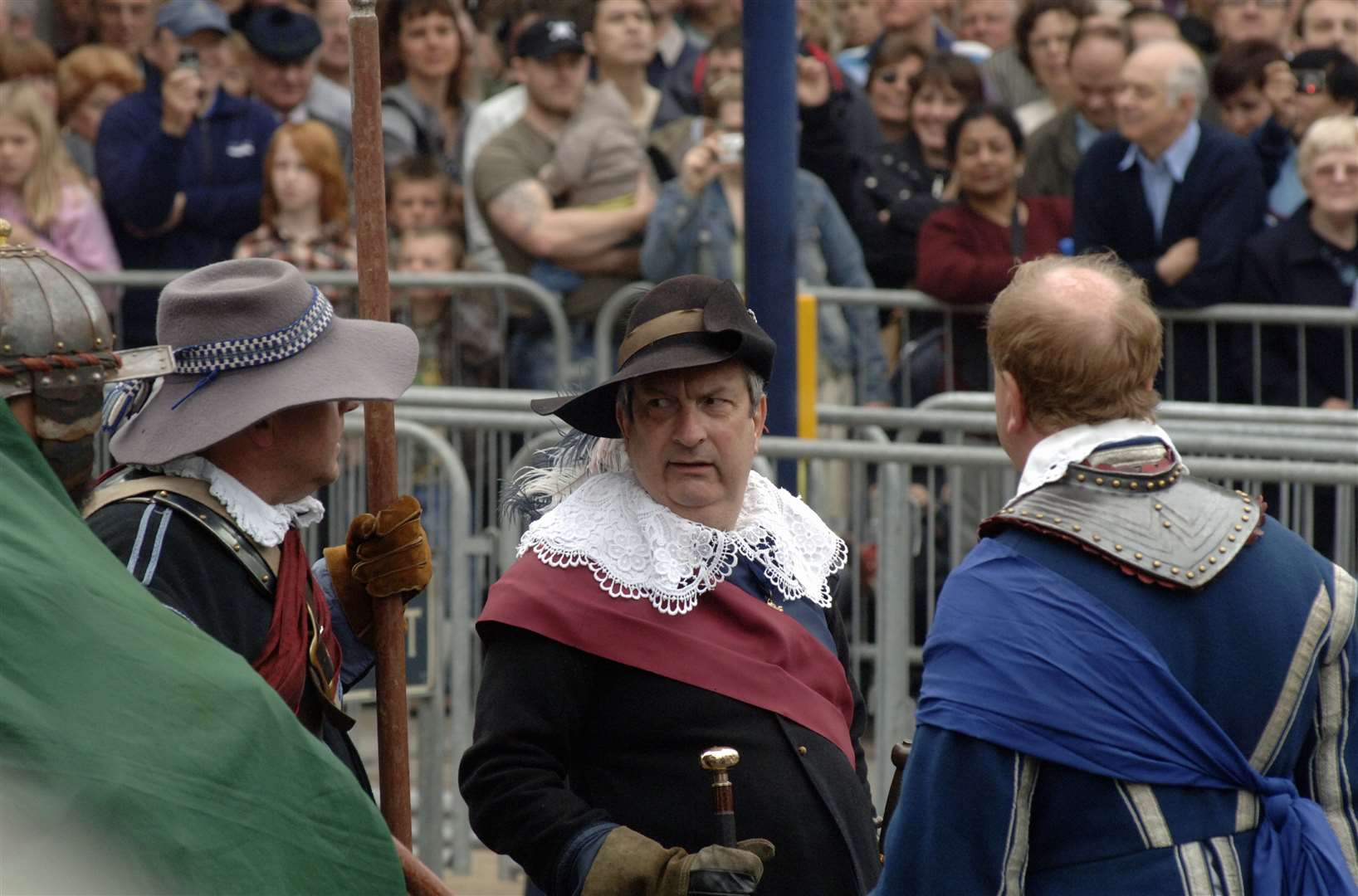 A concerned governor of Maidstone, Sir Gamaliel Dudley, aka David Pickett, considers surrender. Picture: John Wardley