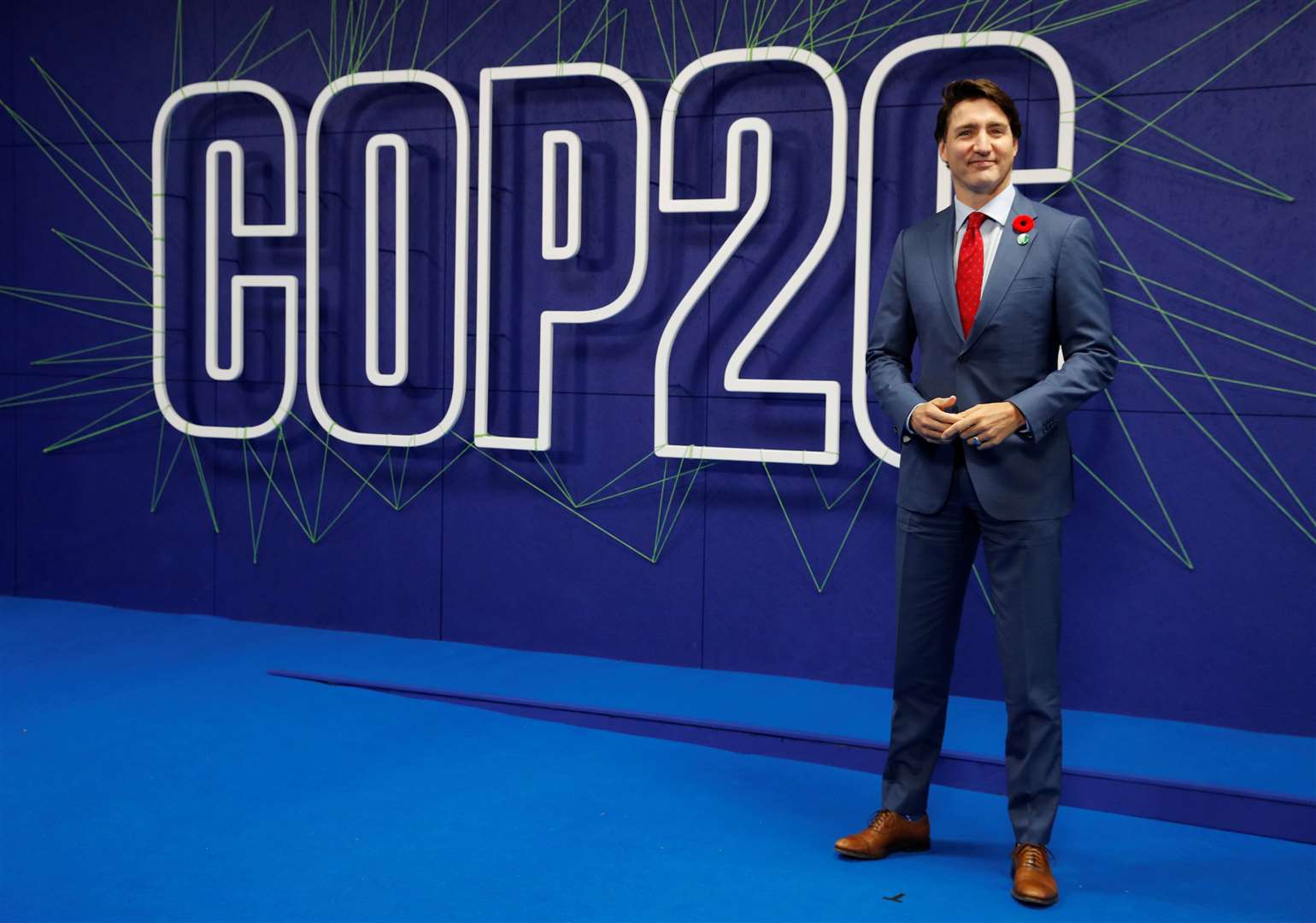 Canada’s Prime Minister Justin Trudeau arrives for the Cop26 summit (Phil Noble/PA)