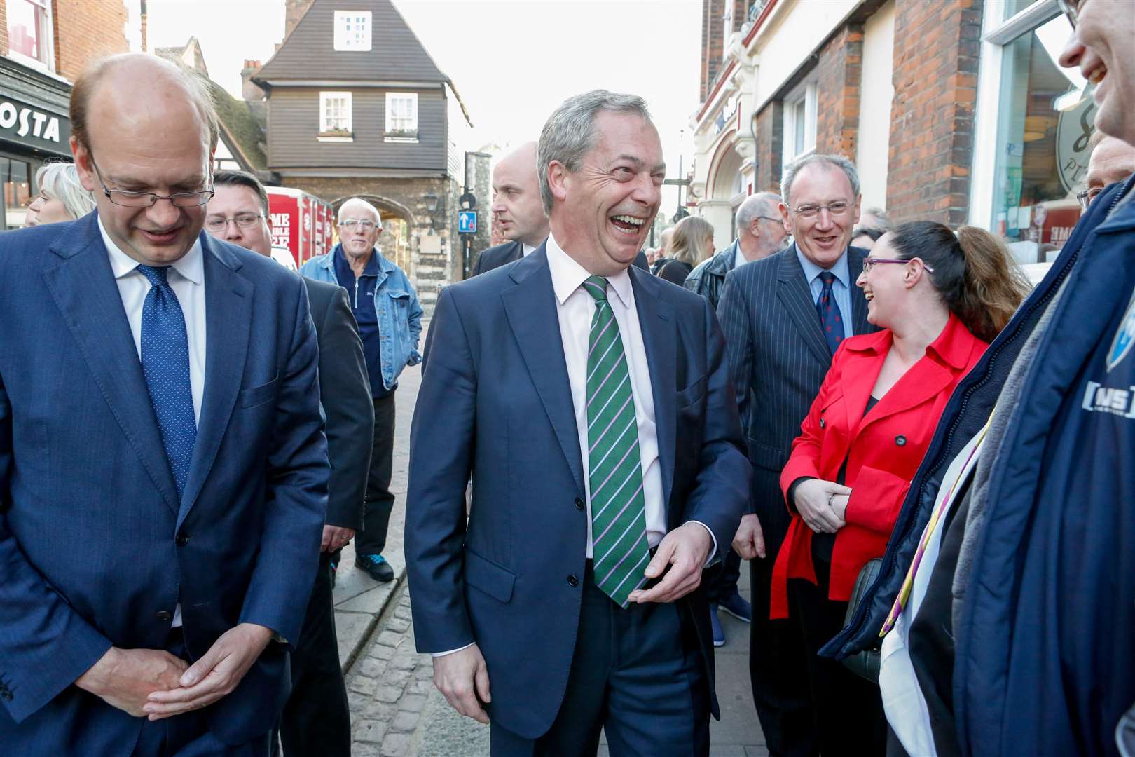 Nigel Farage in Rochester with Mark Reckless in the run up to the Rochester and Strood by-election