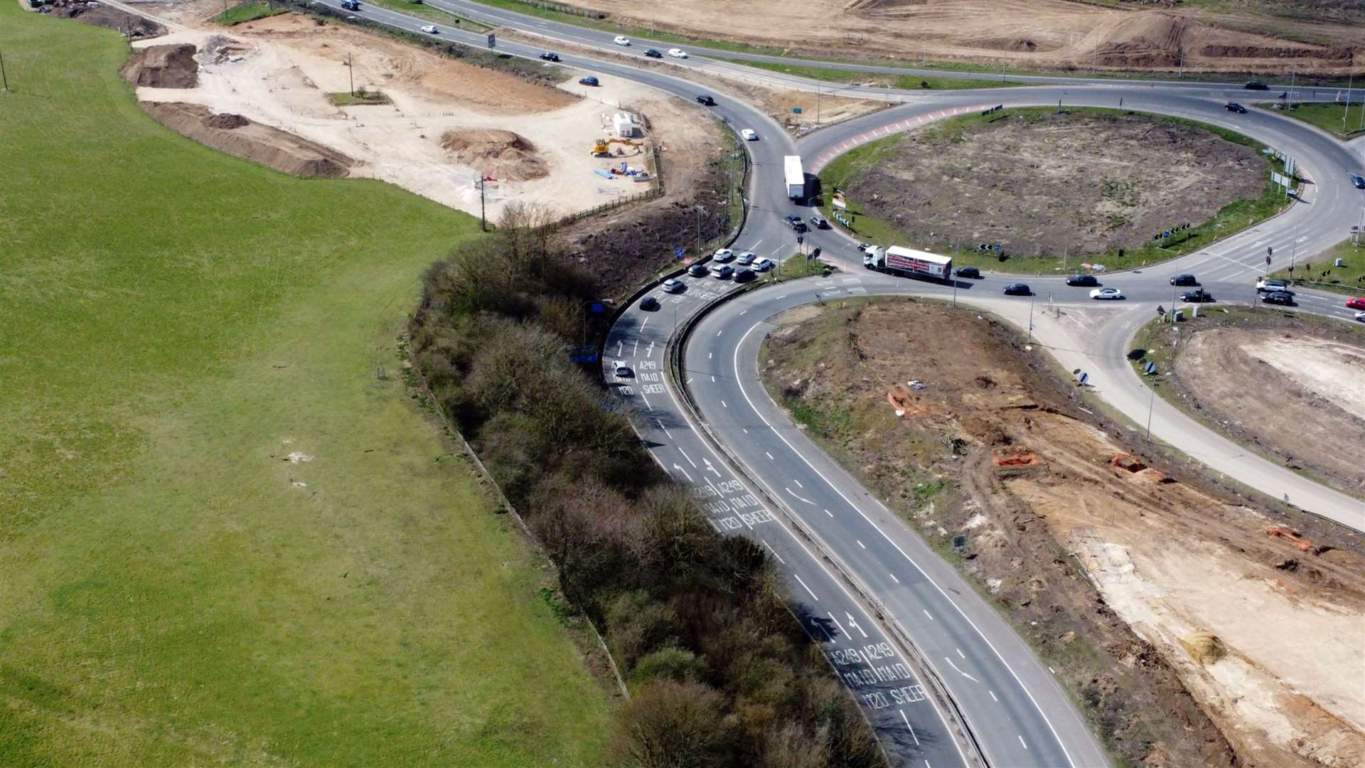 The Stockbury roundabout revamp at M2 Junction 5. Picture: Barry Goodwin