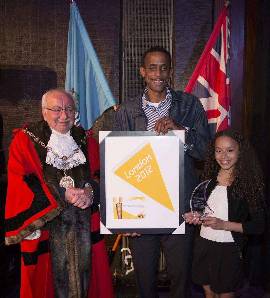 Georgia Mae-Fenton's family was presented with her award by former mayor Harold Craske. credit: Abigail Gilhooly (2101921)