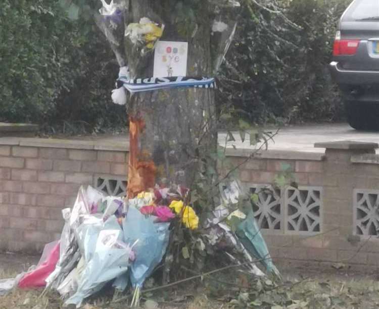 Floral tributes at the scene in Dumpton Park Drive, Broadstairs, after Ethan Entwistle’s death