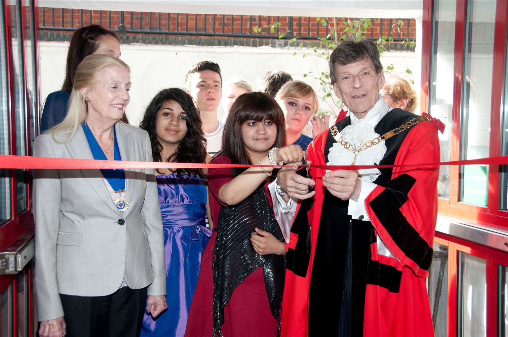 The then Mayor Cllr Richard Parry at the official opening of The Basement Youth café in July 2012