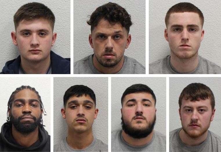 (Top) Charlie Brabon, Bradlee Reeve and Anthony Wallder. (Bottom) Kai Osibodu, Jalees Selby-Gangera, Enriko Spahiu and Connor Brooks. Picture: Metropolitan Police