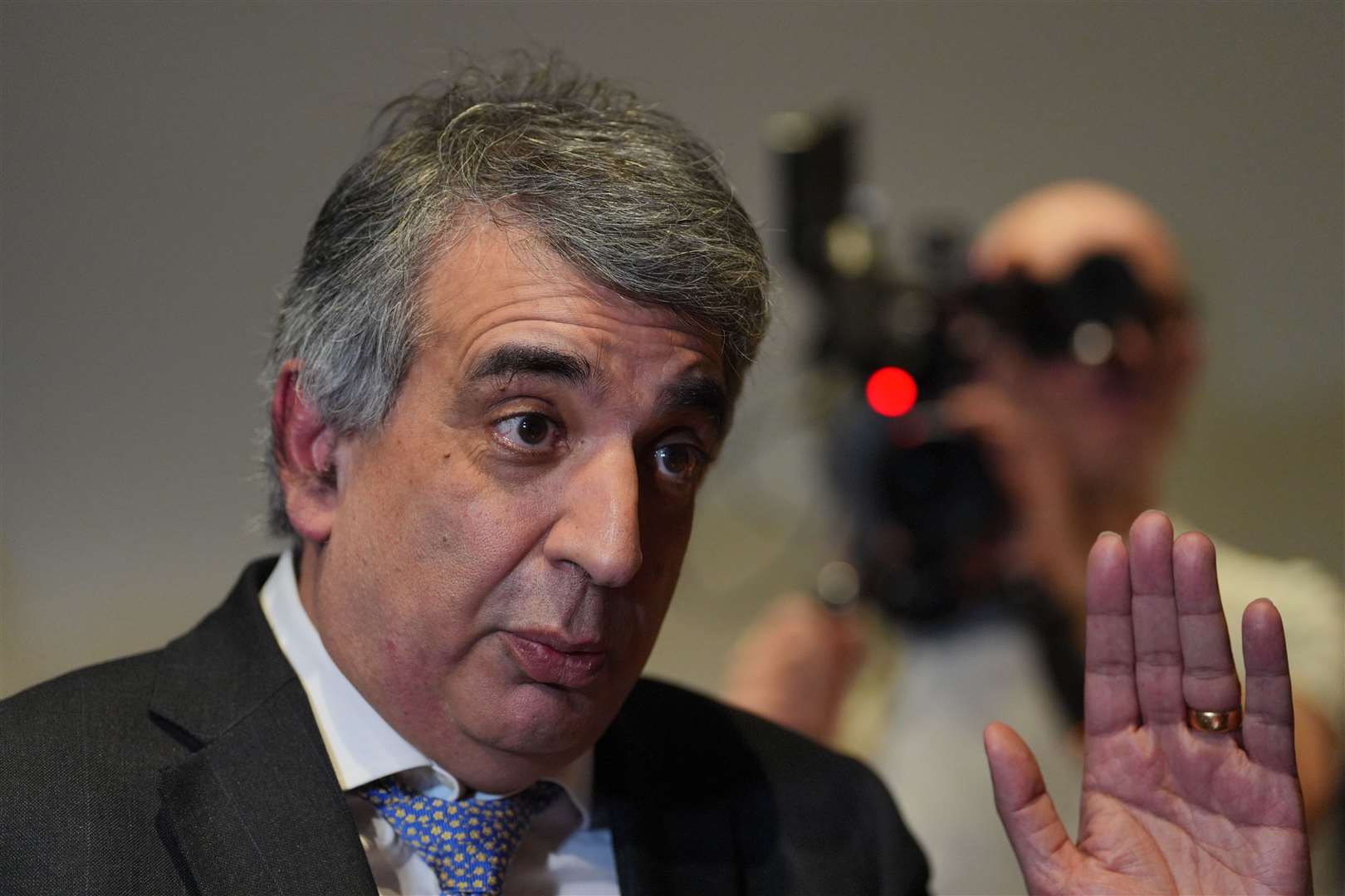 Mark McDonald, a barrister representing Lucy Letby, speaking to the media at the end of a press conference in London in December 2024 (Jonathan Brady/PA)