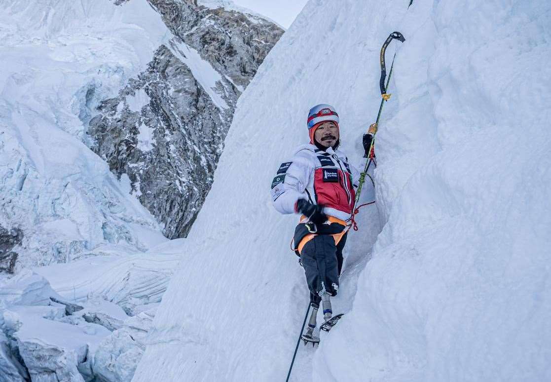 The former Gurkha lost both his legs below the knees while serving with the British Army in 2010