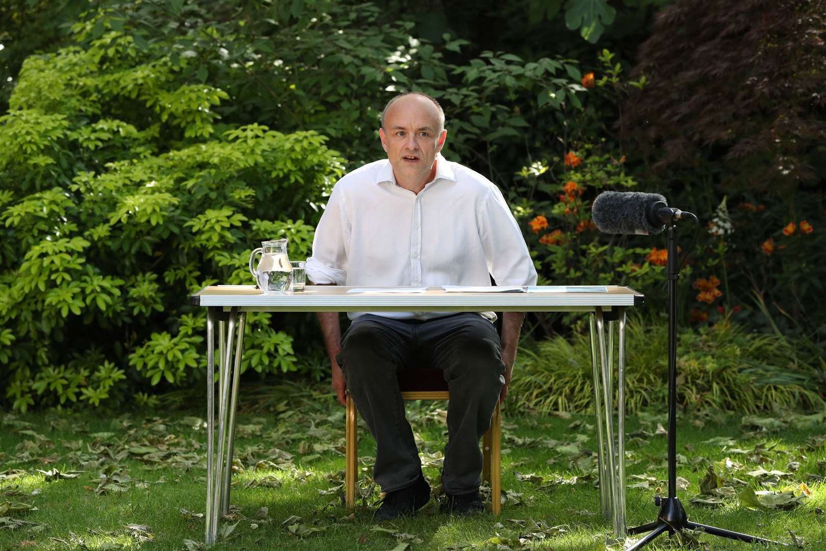 Dominic Cummings spoke at Downing Street on Monday evening (Jonathan Brady/PA)