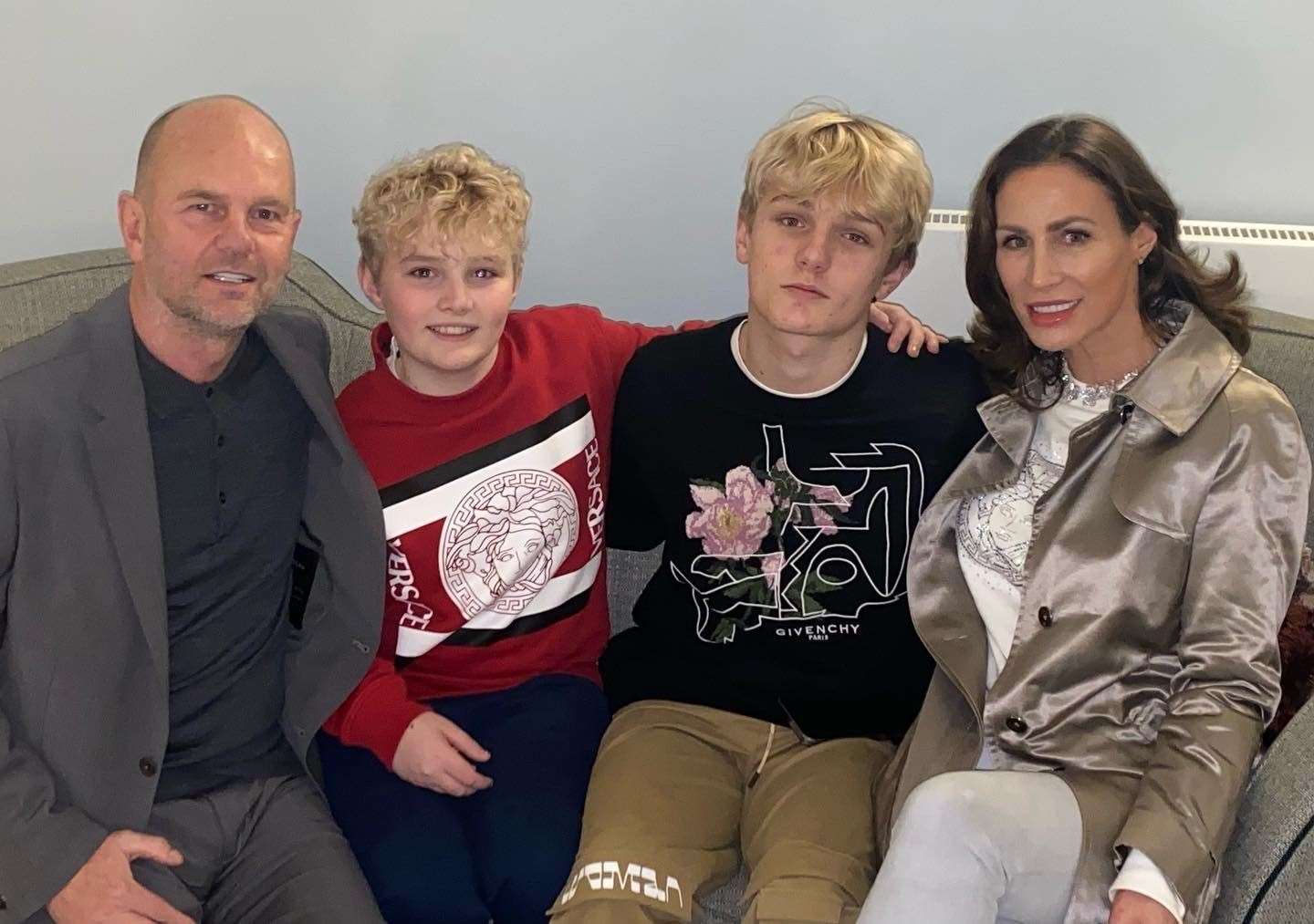 Nadine Brower with partner Daryl Hewlett and her sons Zaine, 13 and Blake, 16 (Nadine Brower/PA)