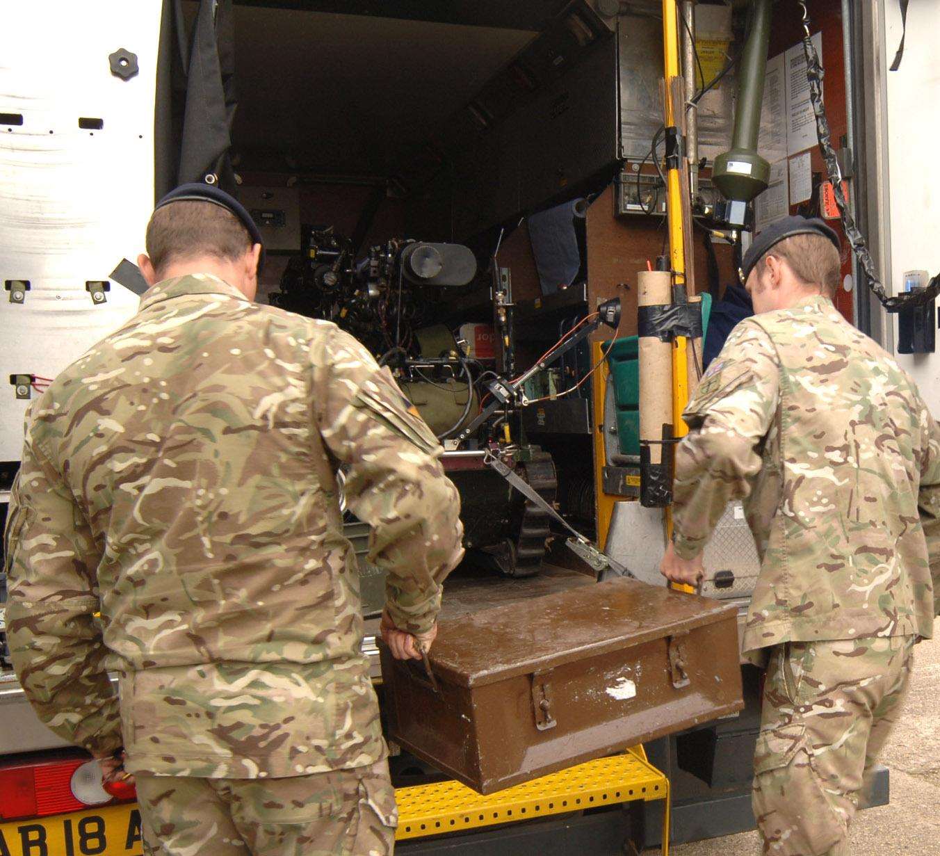 The bomb disposal squad. Stock image