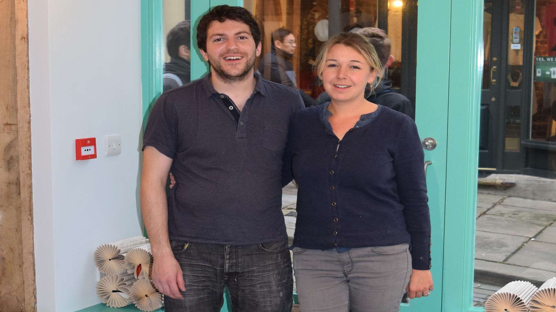 Alice and Stephen Larkin inside Steep Street Coffee House