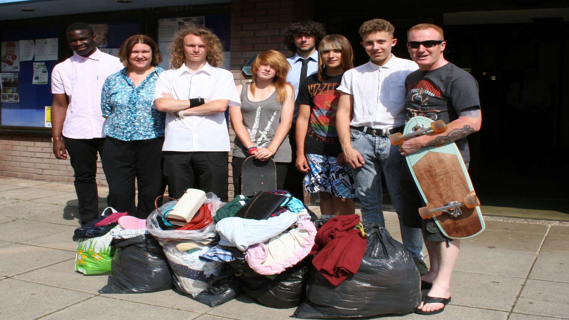 Skate park campaigners, including Dave Green, pictured on a fundraiser in 2013