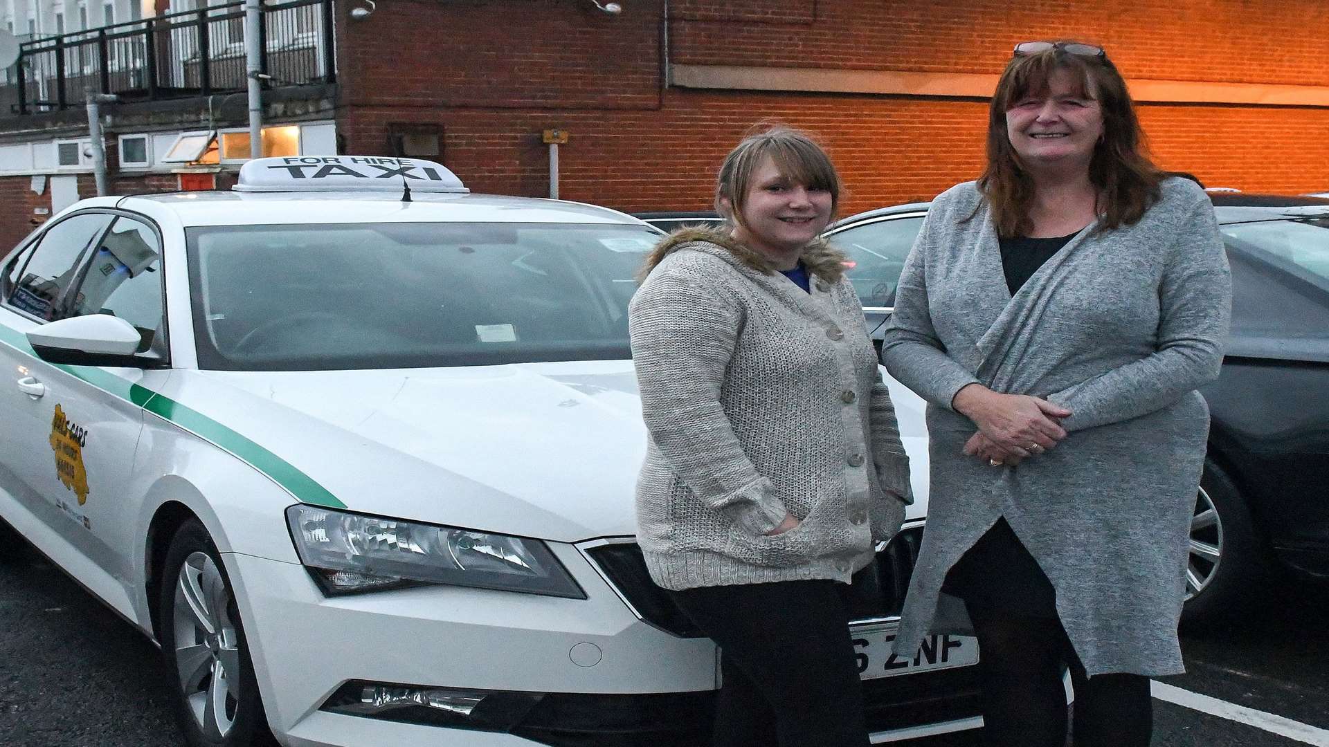 End o f the road: the woman's cabbie husband doesn't work with Sharon Shiel, left, or Jan Stylianou who runs Vals Cars. Picture: Steve Finn Photography