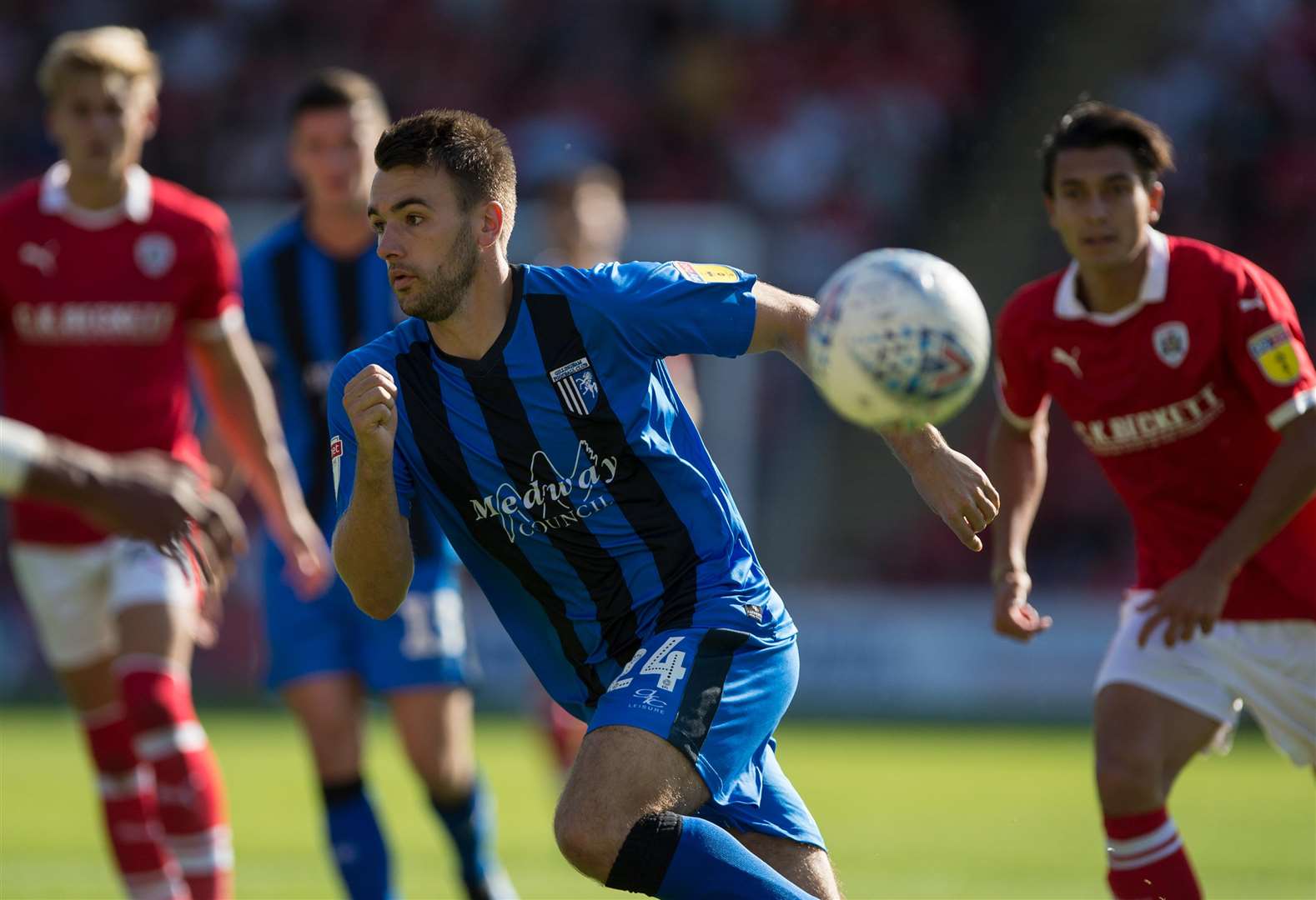 Josh Rees came on for his Gillingham debut. Picture: Ady Kerry