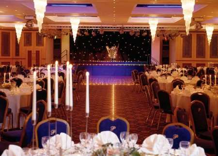 The banqueting suite at Gillingham's Priestfield stadium