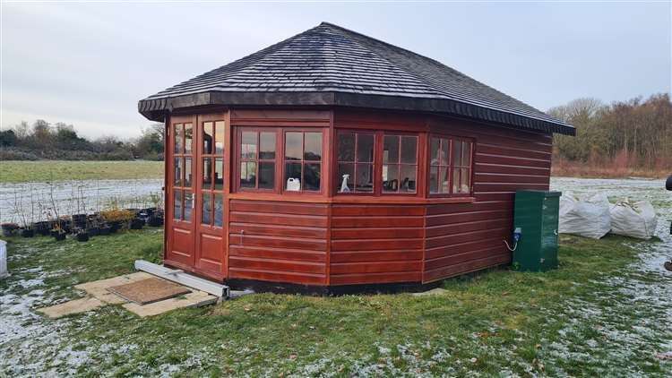 One of the 'offending' buildings has been erected in Woodlands Wood