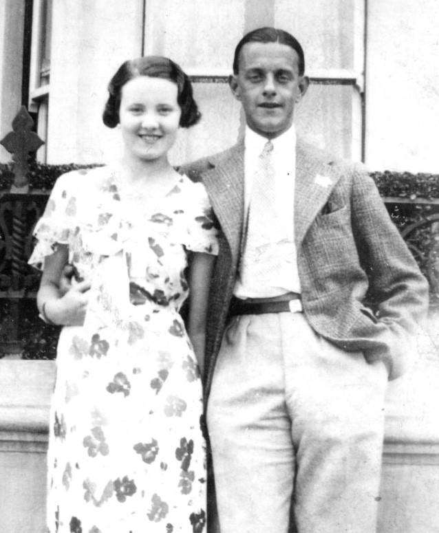 Ellen Gardner and her husband on their honeymoon in 1935 (GHSCP/PA)