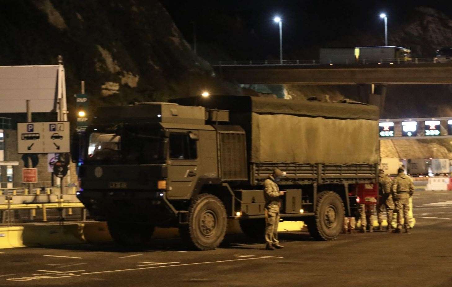 The military arrived at Port of Dover to queues of hundreds of lorries Picture: UKNIP