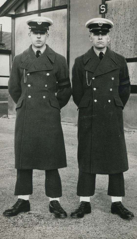 Tony Harbour (right) during his time in the Royal Air Force (Blind Veterans UK/PA)