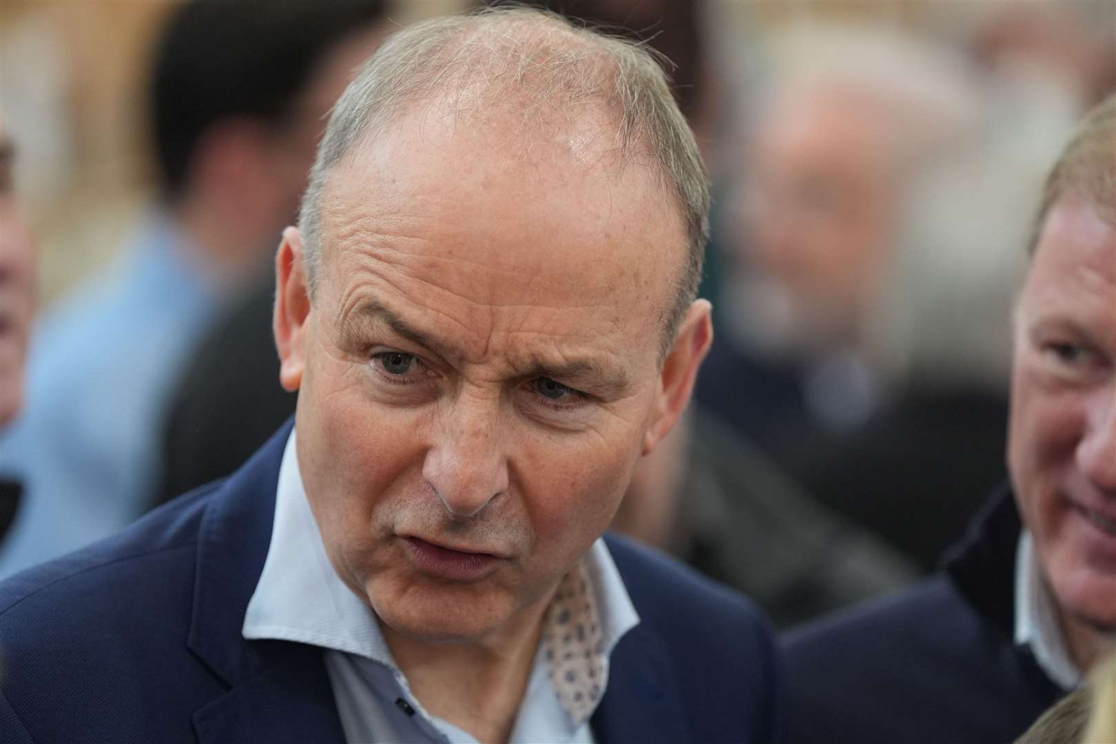 Fianna Fail leader Micheal Martin at the election count centre Nemo Rangers GAA Club in Cork (Jacob King/PA).