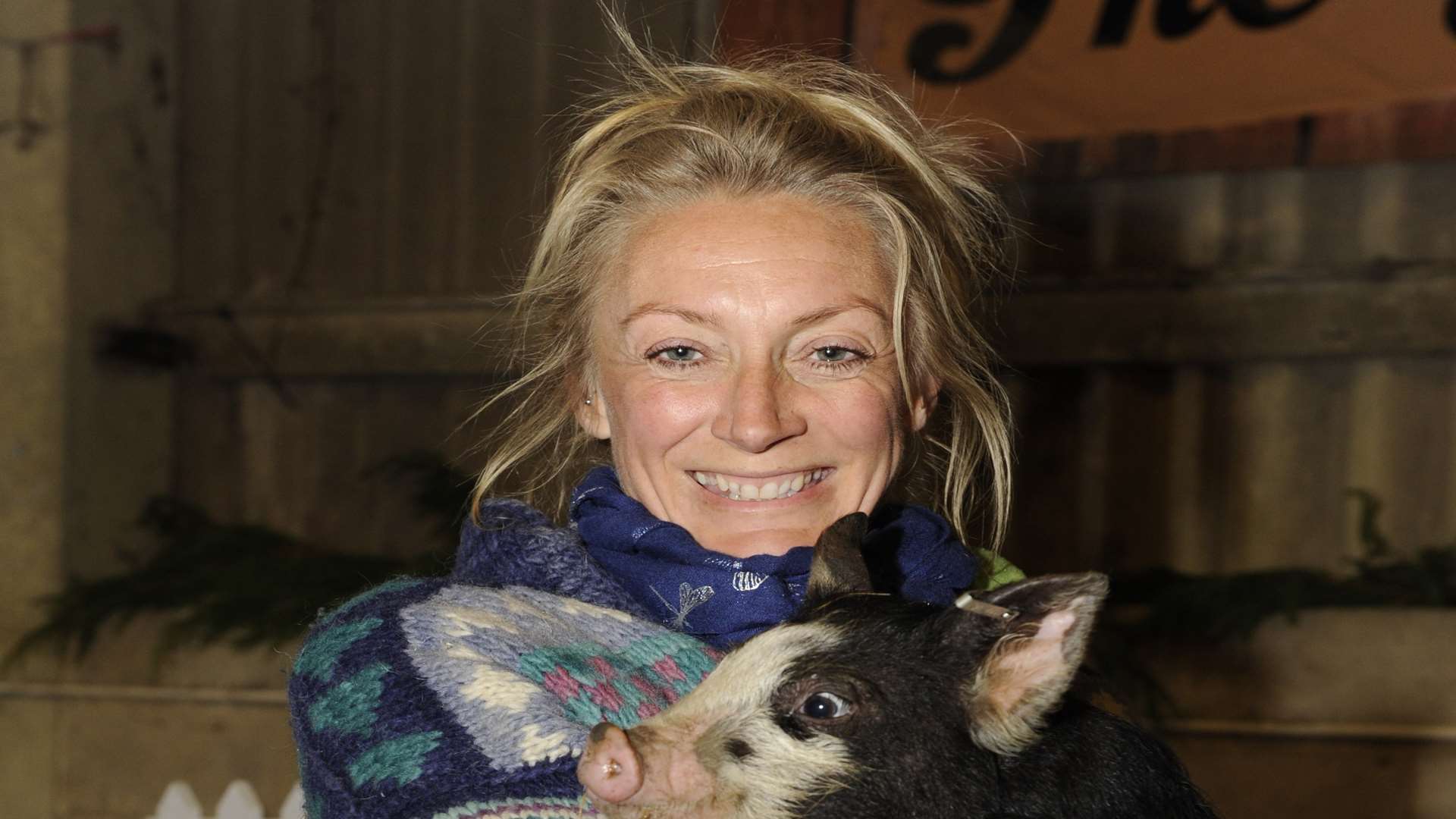 Lizzie Offen with her animals at Brogdale in Faversham