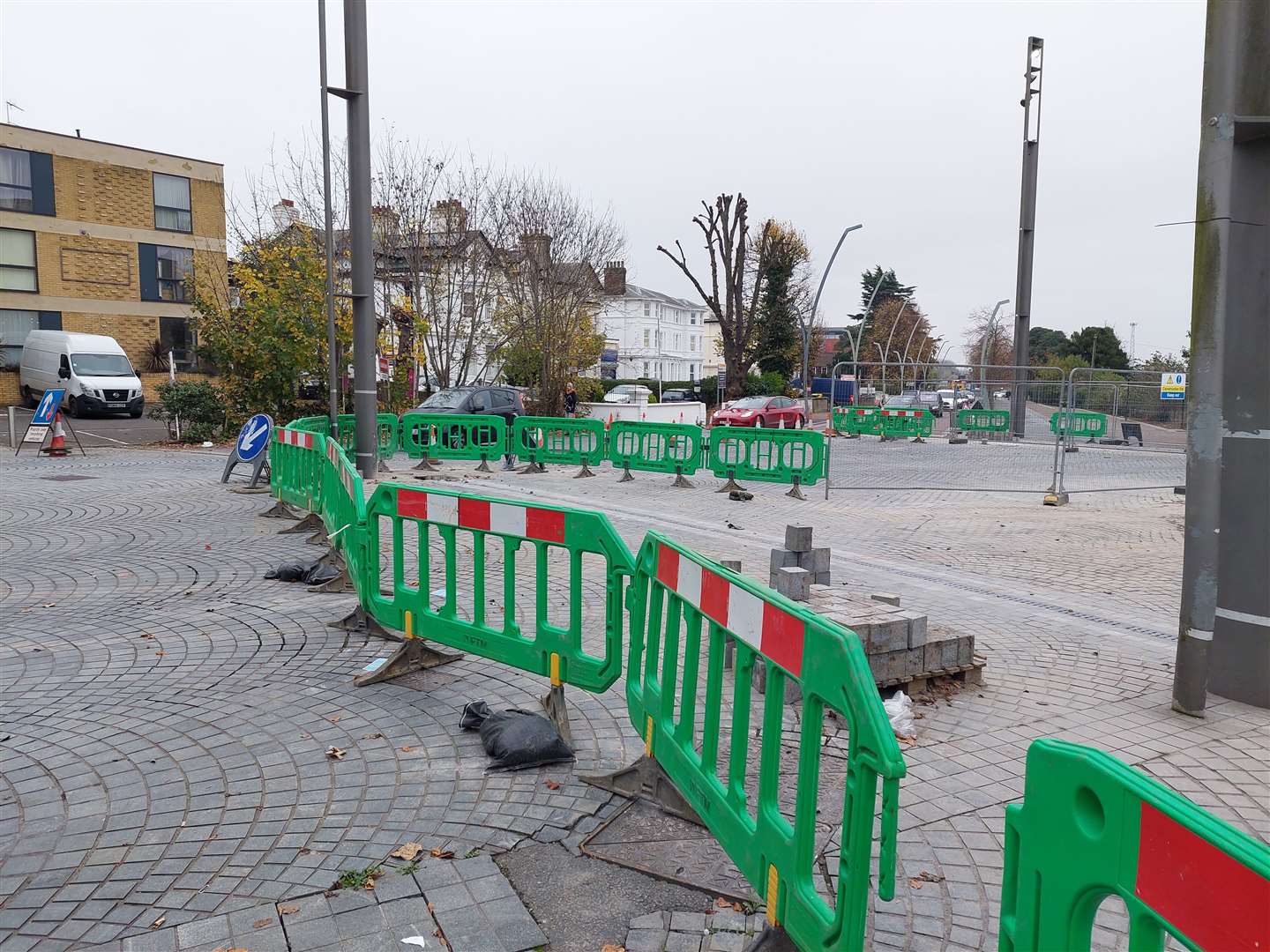 The drainage works in Elwick Road, Ashford are set to continue for another week