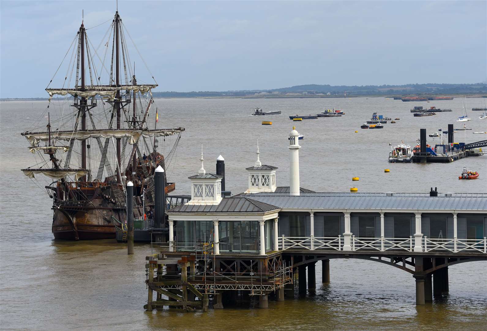 It is berthed alongside Gravesend Town Pier and will be open to the public until September 22. Picture: Fraser Gray