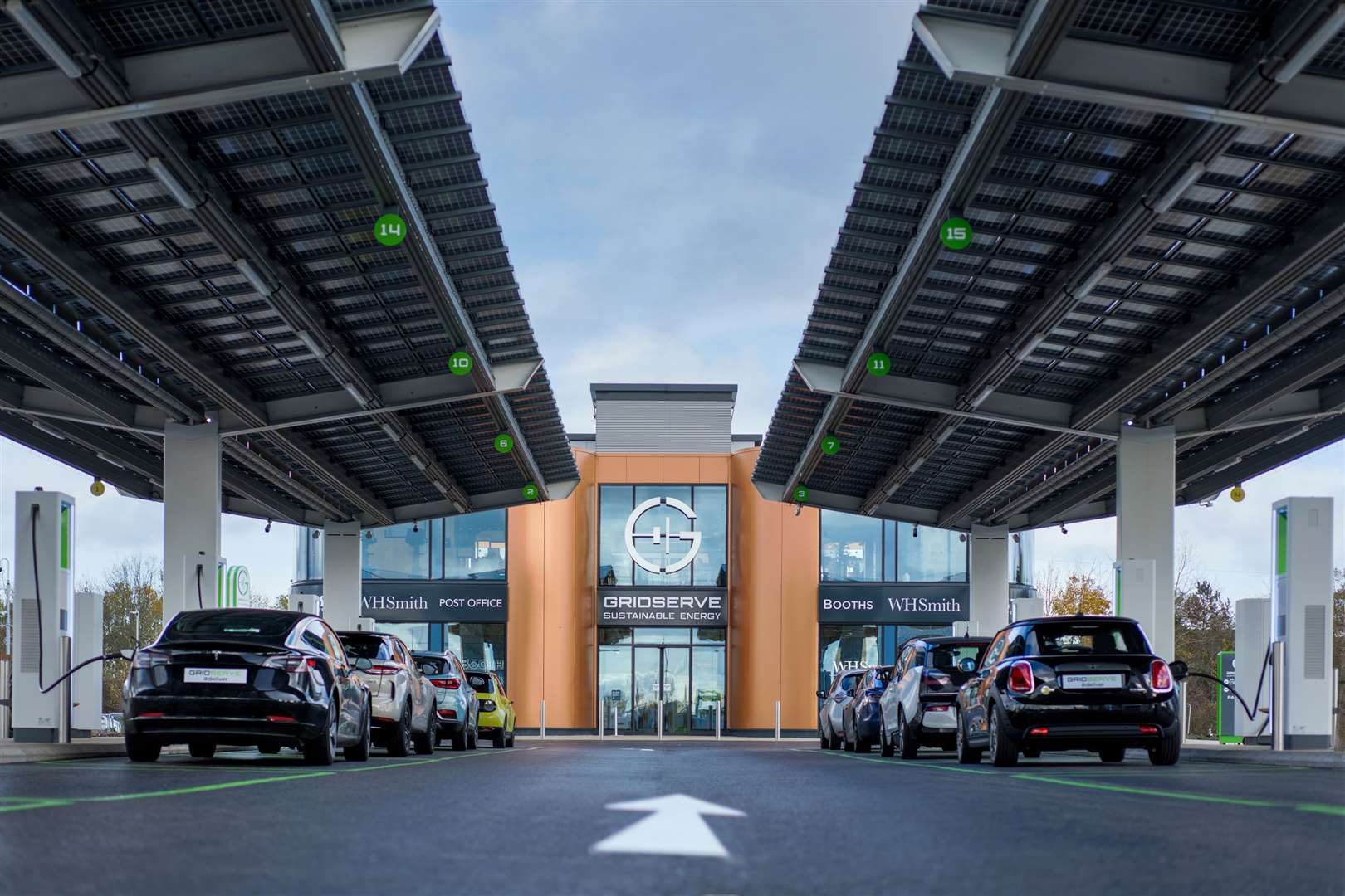 The Gridserve Electric Forecourt in Braintree, Essex (Gridserve/PA)