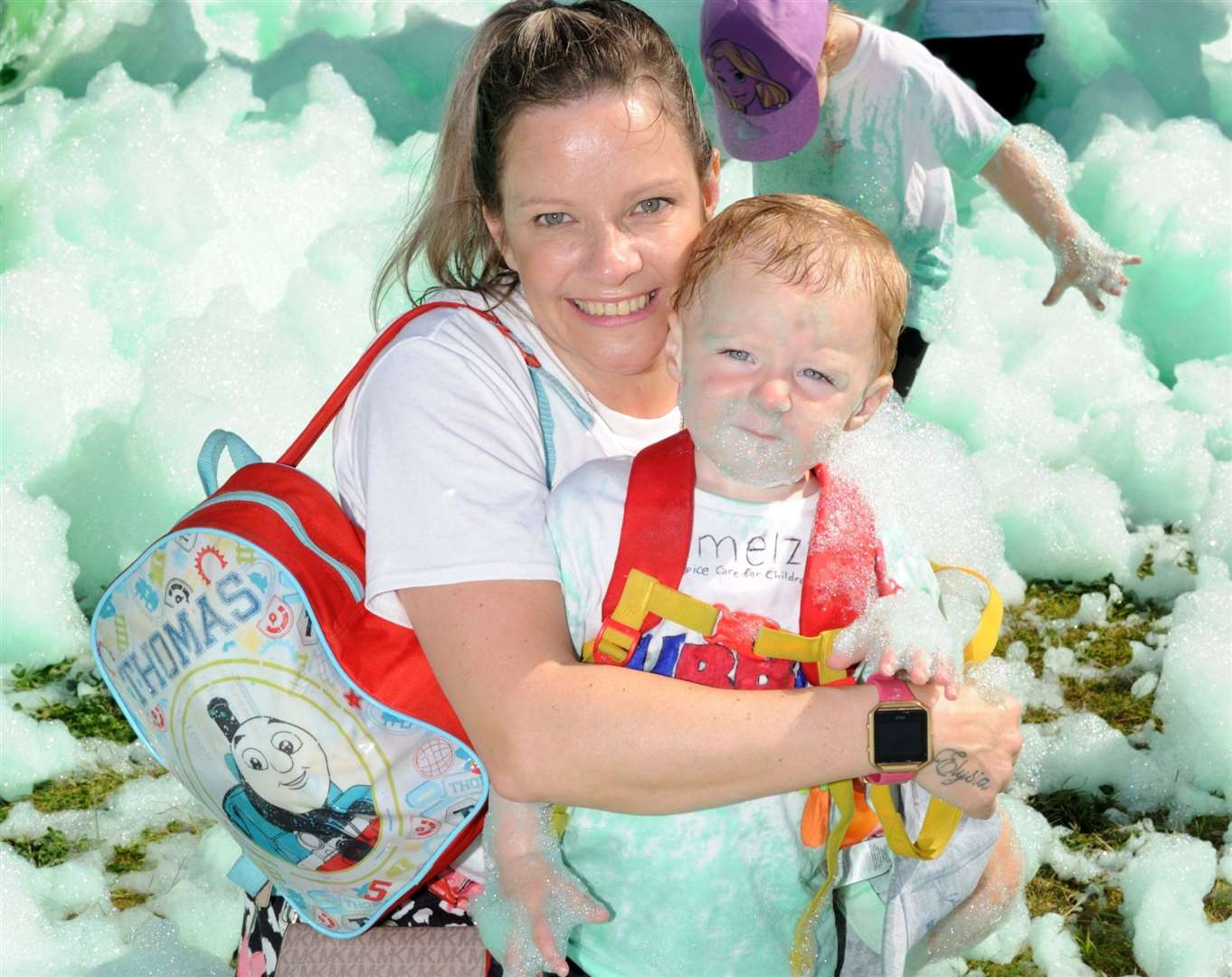 800 people attended the Bubble Rush