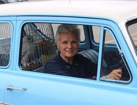 Star Julie Walters was also in the driving seat. Facebook picture, permission of Steven Wickenden