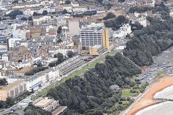 Folkestone from the air. Picture: Simon Burchett