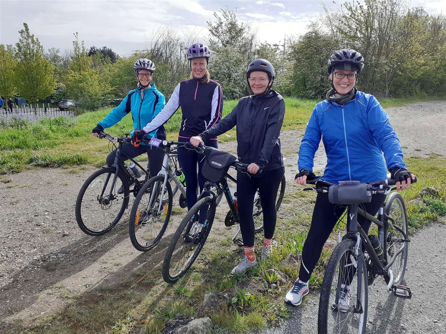 Caroline Dennis and friends from Rochester took on the 50K route at the West Kent KM Big Bike Ride. (47415722)