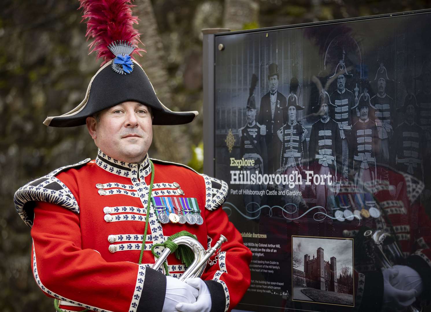 Hillsborough Fort Guard Bugler Andrew Carlisle (Liam McBurney/PA)