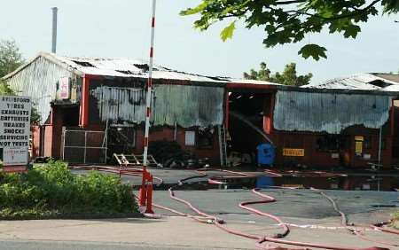 AFTERMATH: The scene after the fire was brought under control. Picture: MIKE MAHONEY