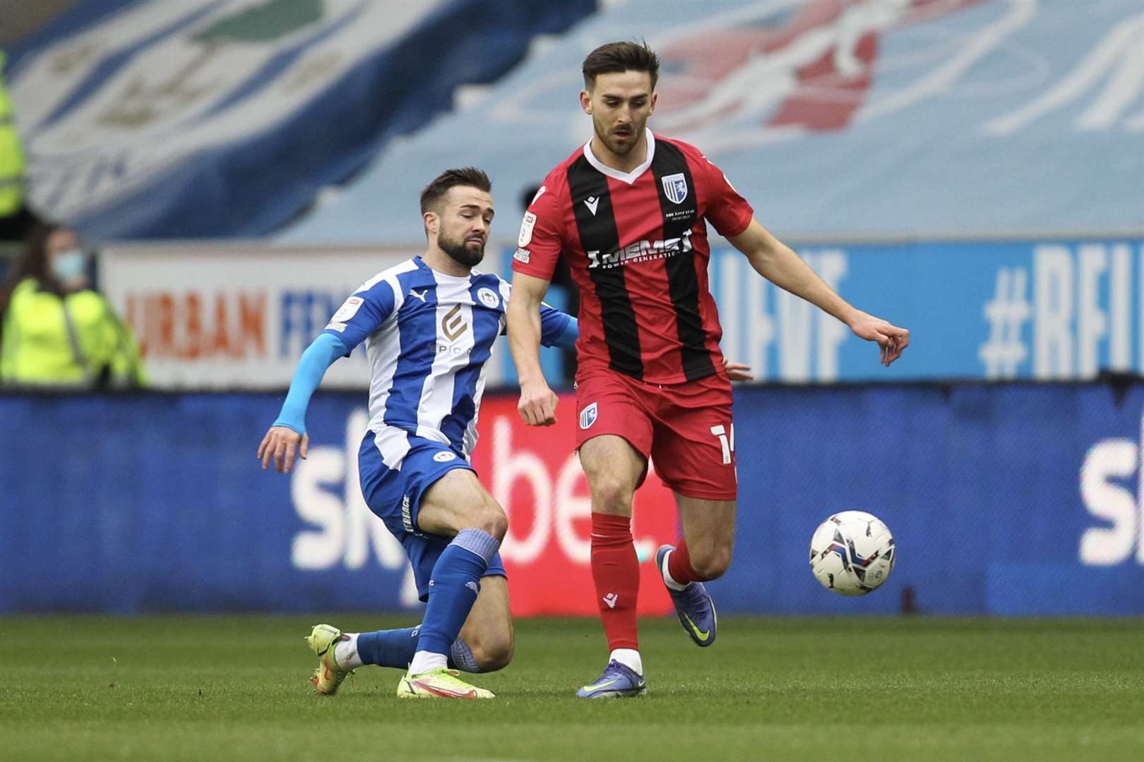 Robbie McKenzie in action for Gillingham Picture: KPI