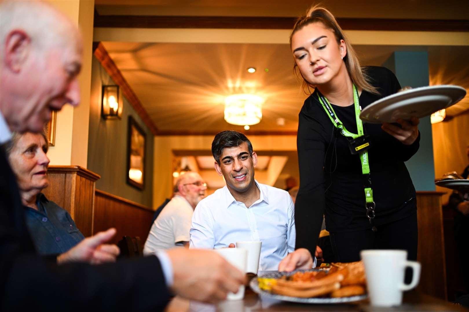 Prime Minister Rishi Sunak on the General Election campaign trail in Northallerton (Oli Scarff/PA)