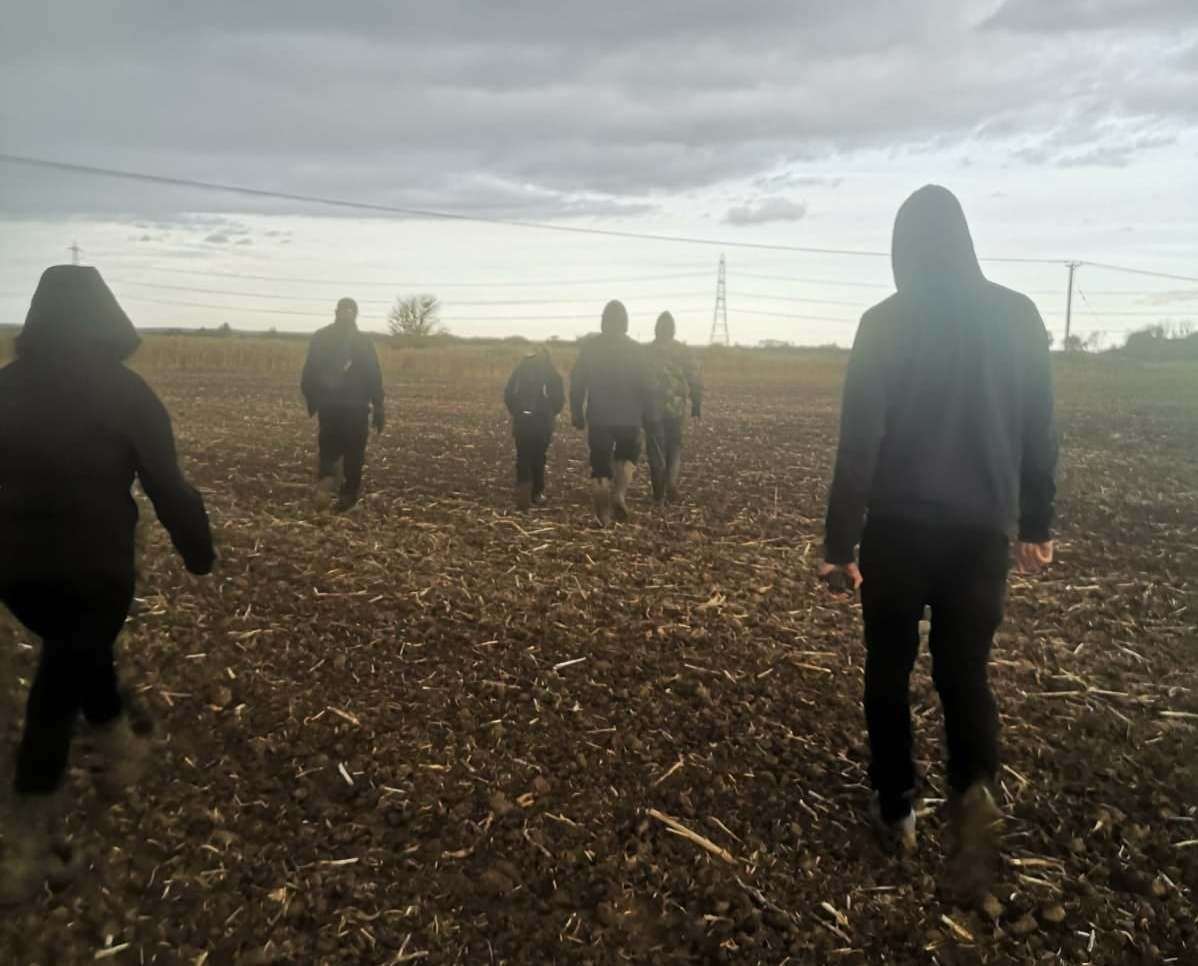 Members of Kent Hunt Sabs, who attended the alleged hunt