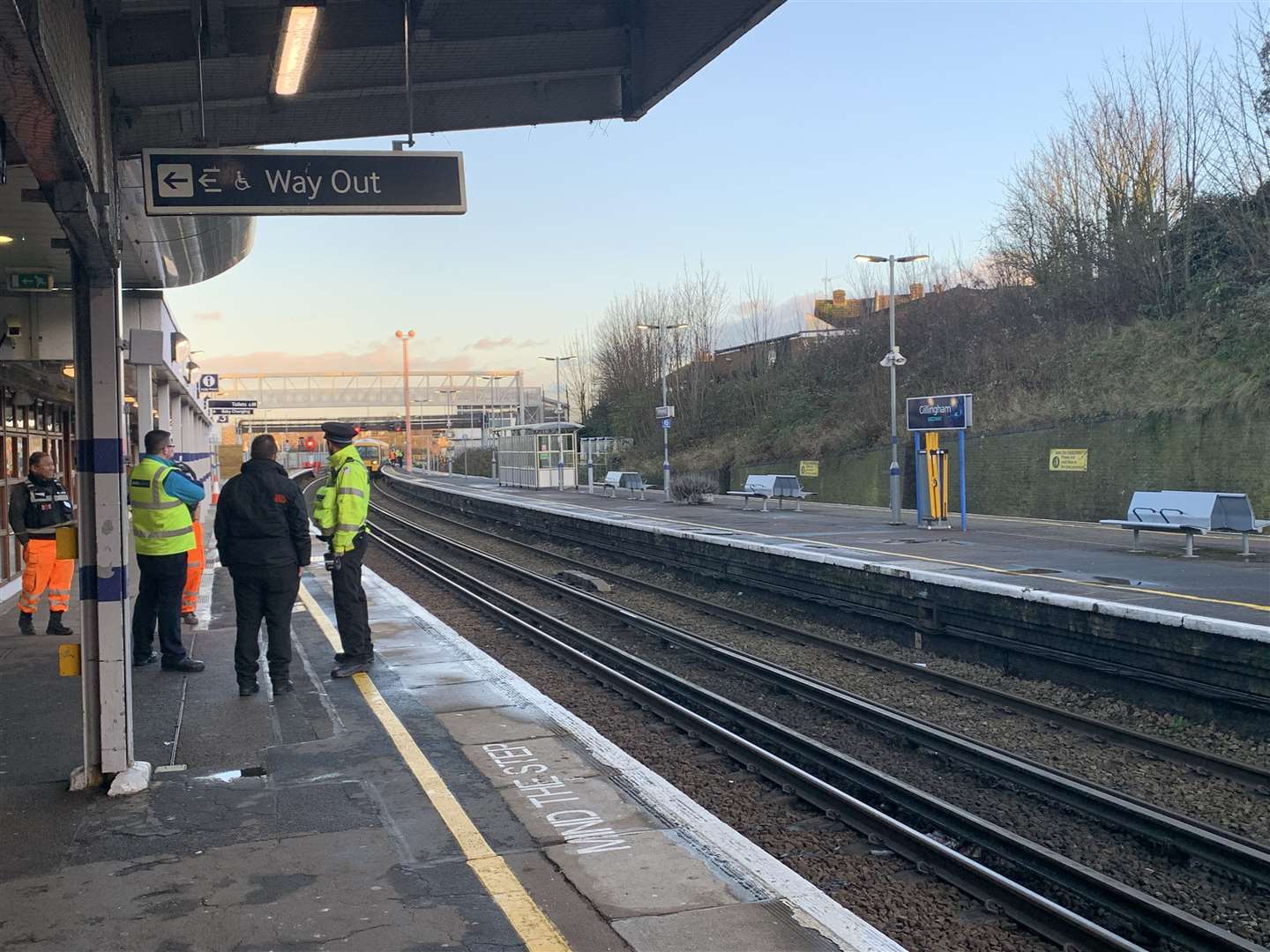 Trains through Gillingham were temporarily suspended after a person was reported on the tracks. Stock picture