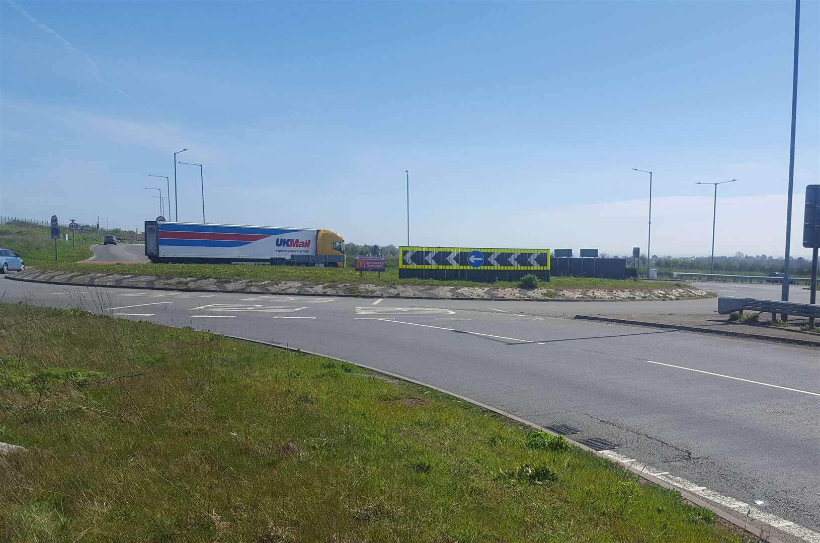 The crash happened at the Cliffsend roundabout on the A299 Hengist Way