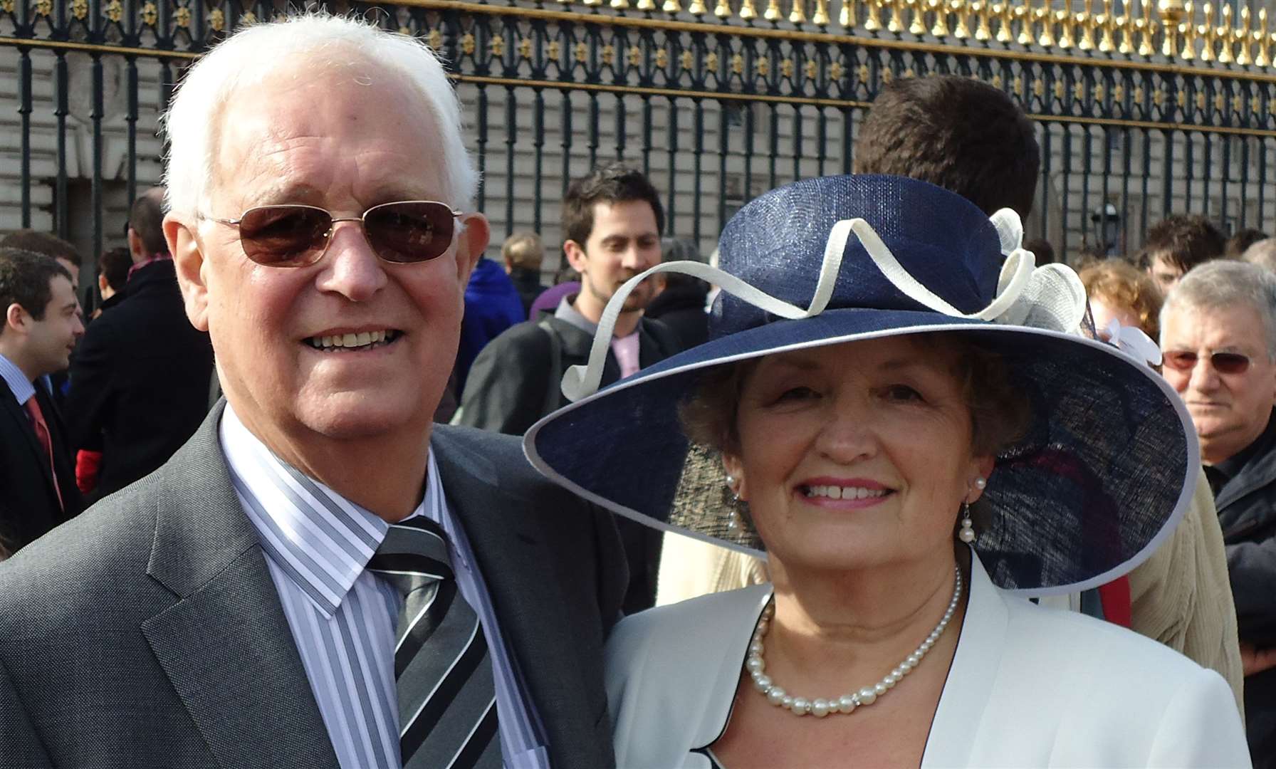 Vivienne Spratt with husband Howard after receiving her MBE for services to community and charity in Littlebourne