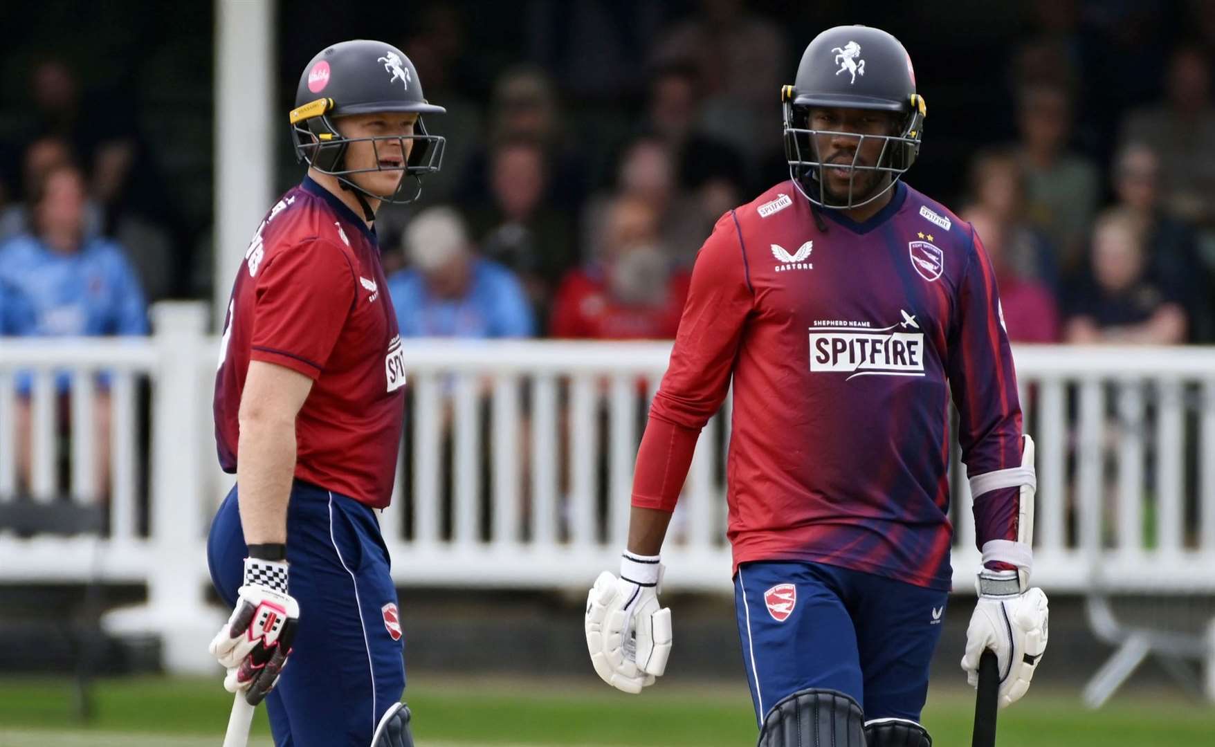 Sam Billings (left) says general discussions have been held with four-day captain Daniel Bell-Drummond (right). Picture: Barry Goodwin