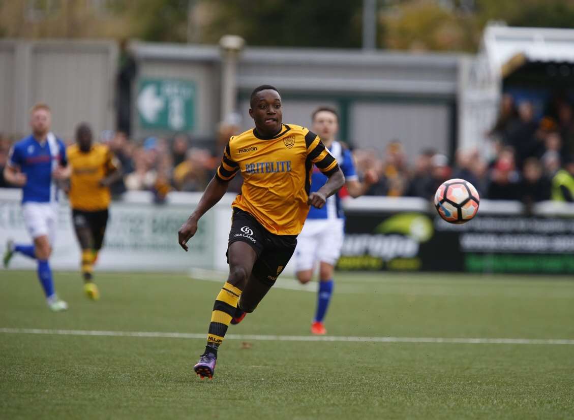 Maidstone striker Jamar Loza Picture: Andy Jones