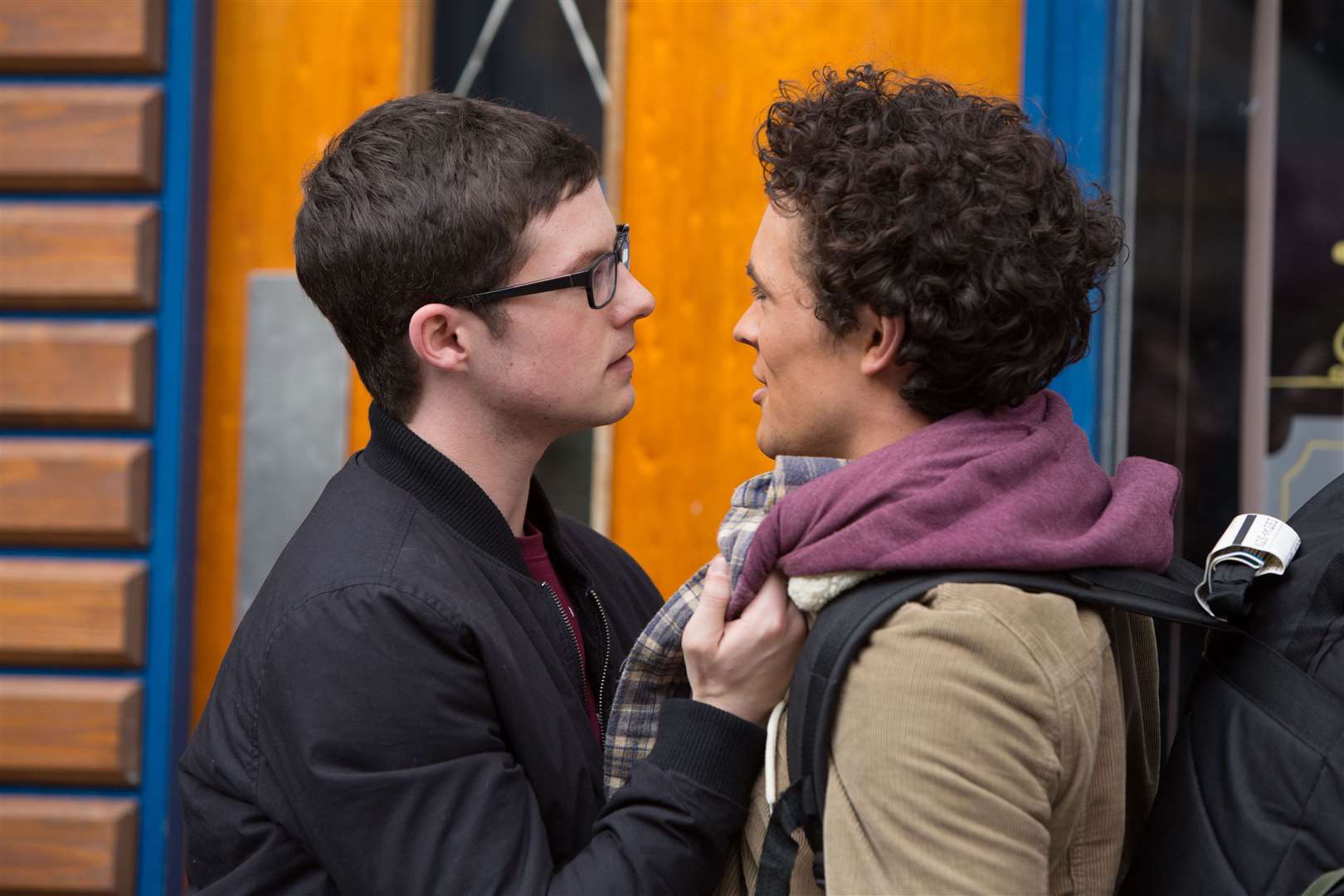 Harry Reid in a scene with co-star Paul Coker. Picture: BBC.